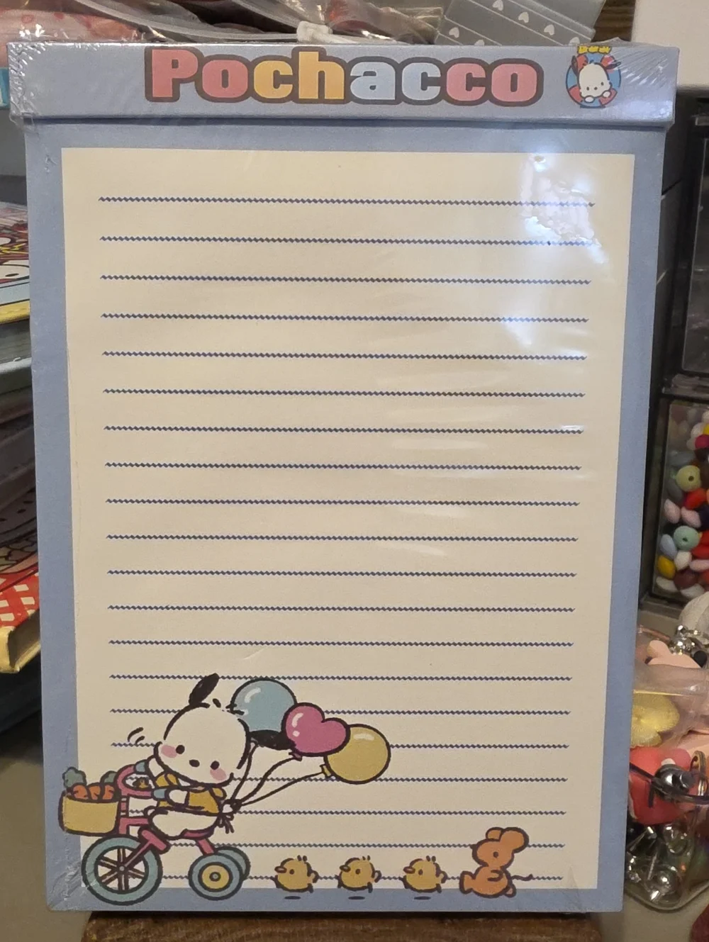 NB-2461 Pochacco Notepad — Desk pad hard back design.